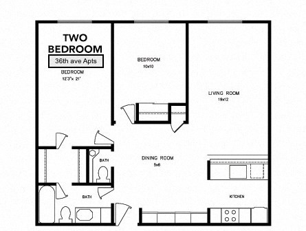 36th ave two bedroom floorplan